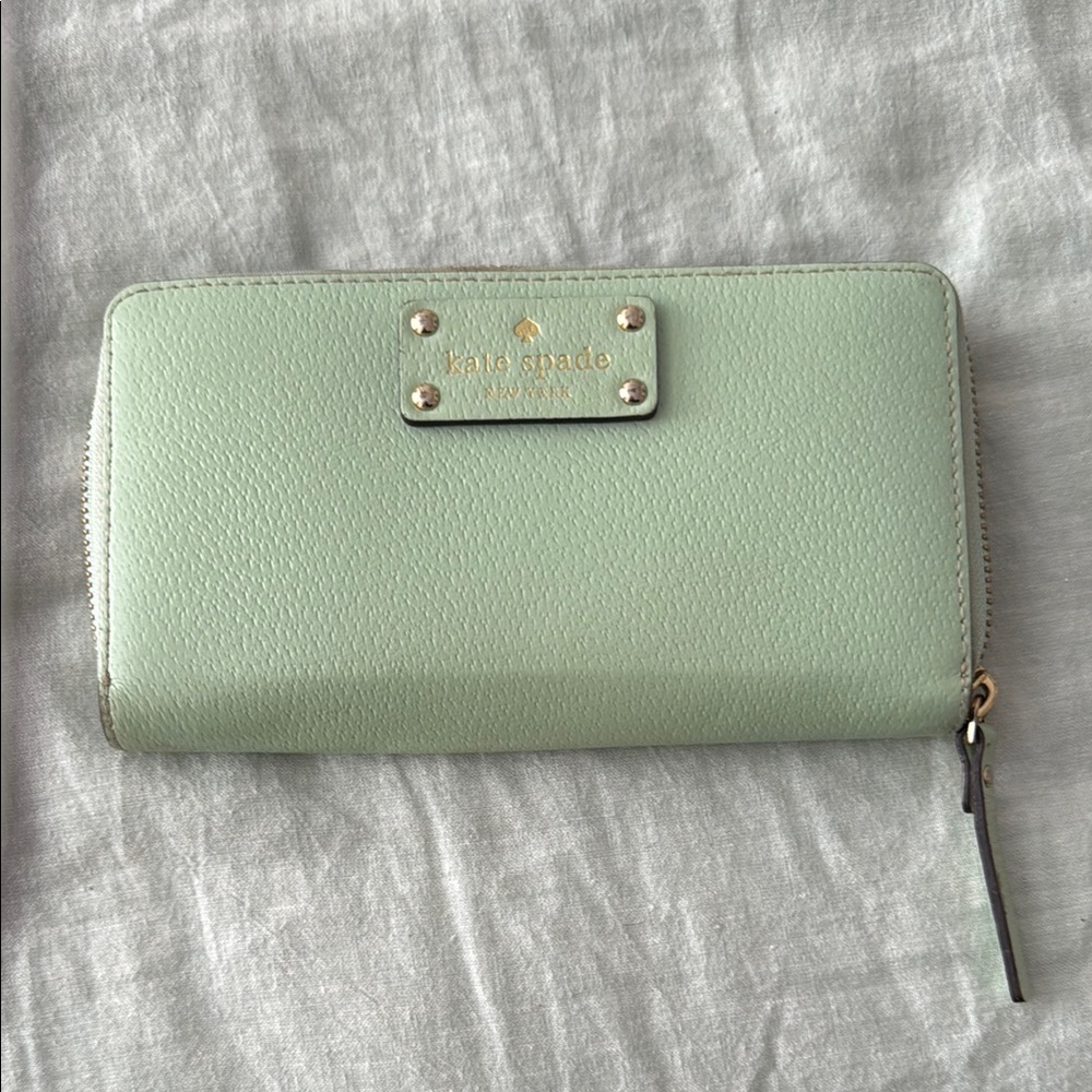 Kate Spade Green Pebbled Leather Wallet